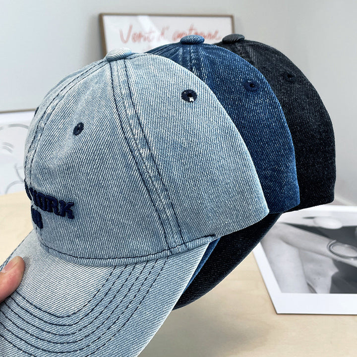 Herre Slitt Denim Baseball Caps Skanto