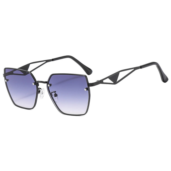 Dame geometrisk solbrille med filigran design Skanto