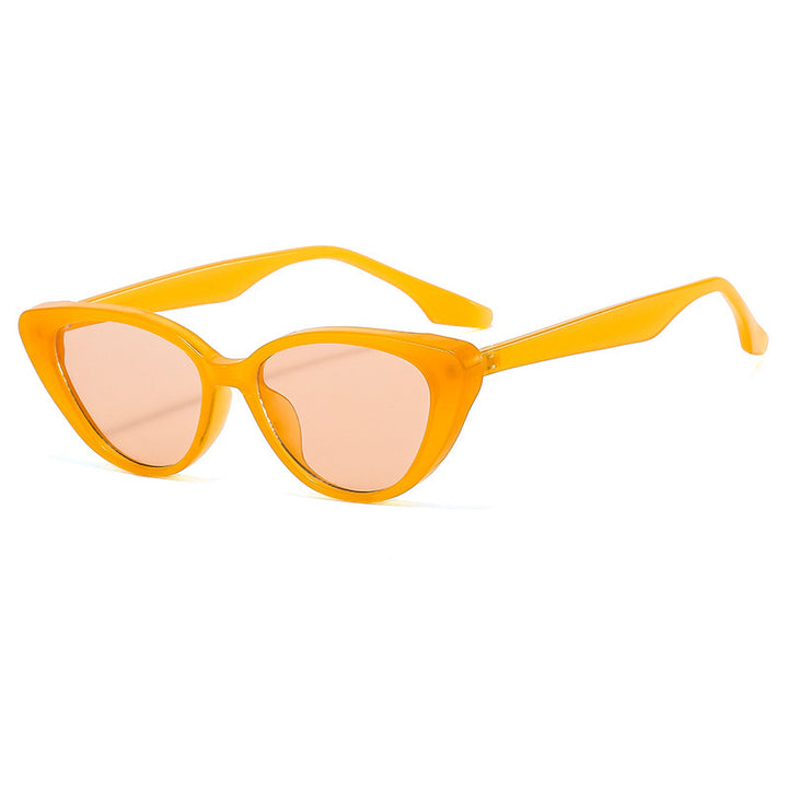 Dame Cat-Eye solbriller med moderne ekstrem ramme Skanto