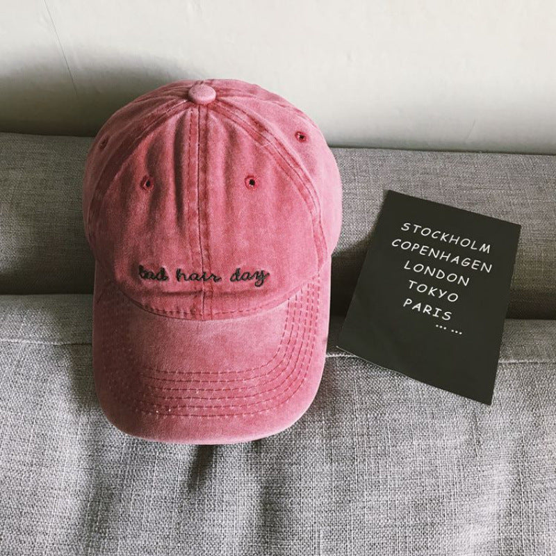 Kvinnenes Broderte Fritidsmyk Bomull Baseball Caps Skanto