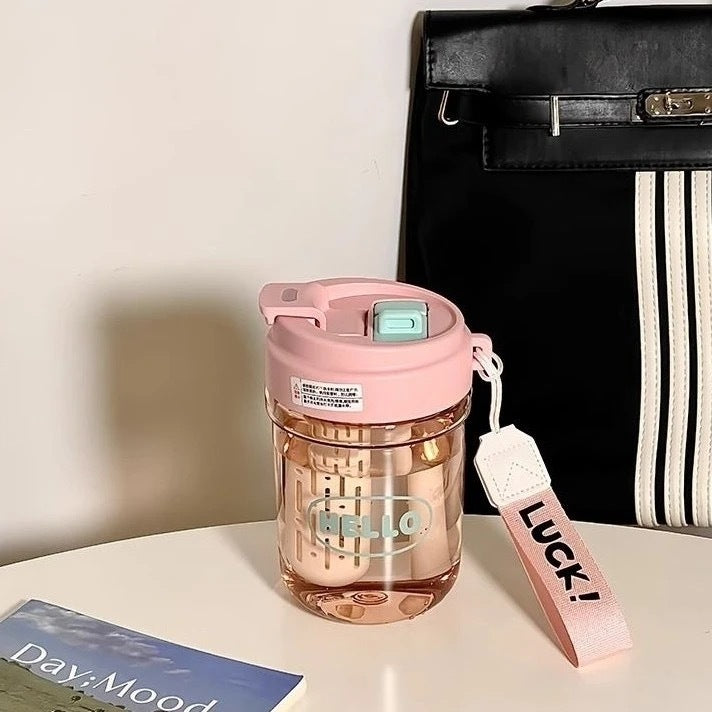 Damen stilvoll Trinkflasche mit integriertem Tragesystem Skanto