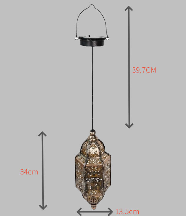 Utsmykket filigree hengende projeksjonslampe med justerbar ledning og LED-kompatibel sokkel Skanto