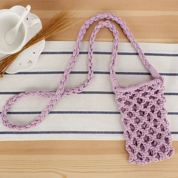 Makramee crossover bag i kreativt nettdesign Skanto