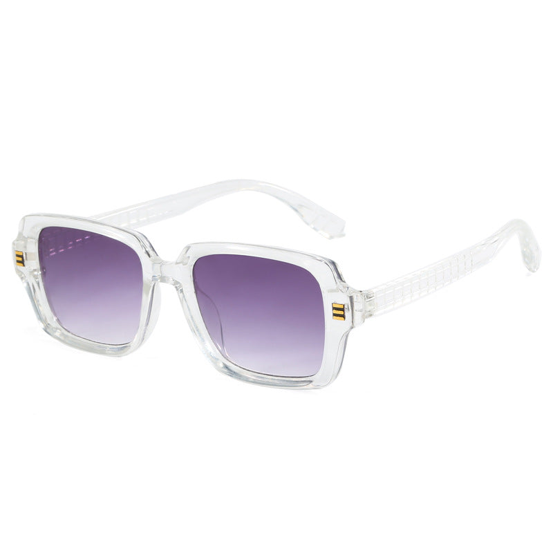 Dame trendy firkantet solbrille med strukturert ramme Skanto