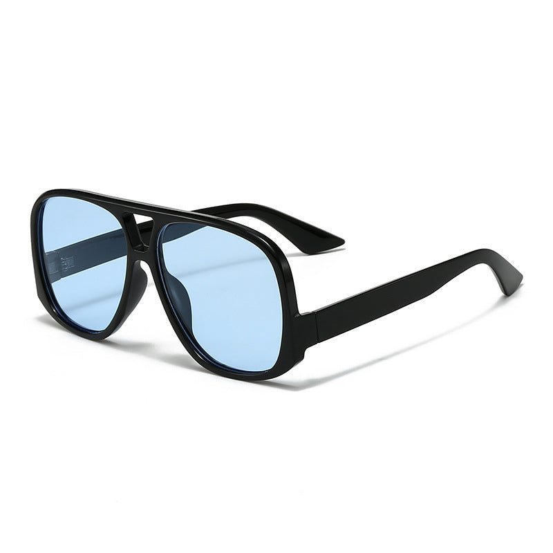 Dame trendy oversized solbriller i moderne skilpaddemønster Skanto