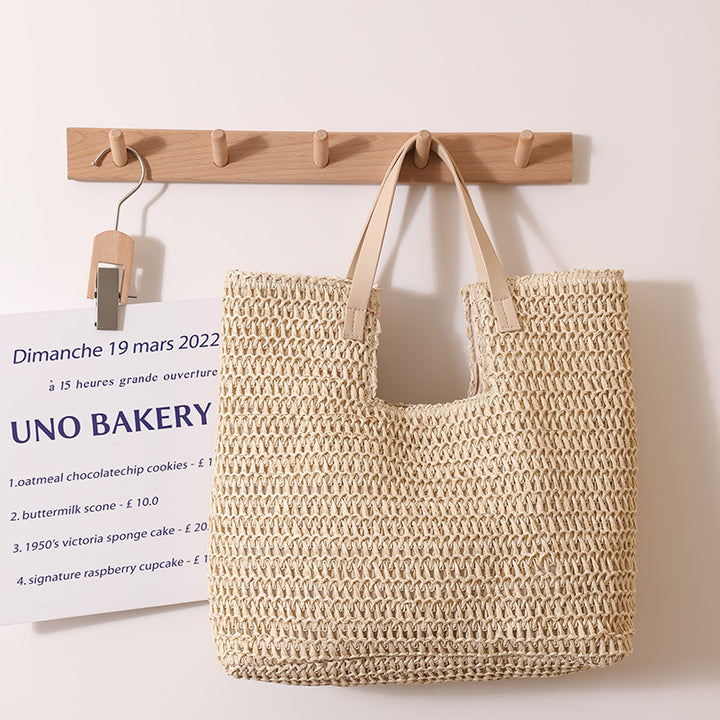 Elegant Flettet Handlenett med Stabile Skinnhåndtak Skanto