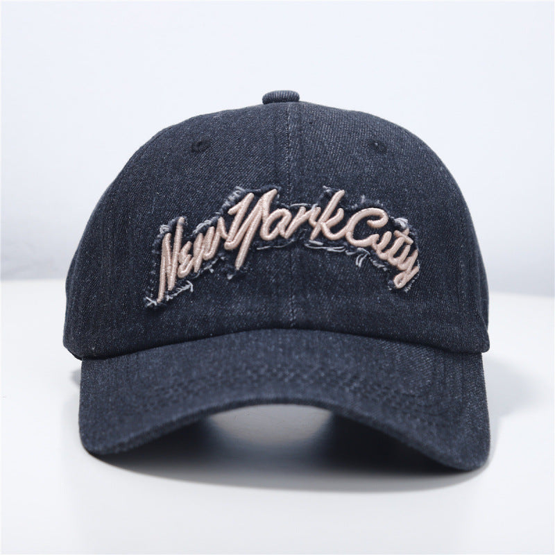 Kvinne Slitt Denim Baseball Cap Skanto 1784083711