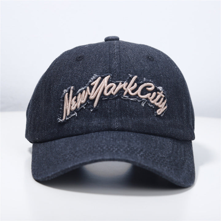 Kvinne Slitt Denim Baseball Cap Skanto 1784083711