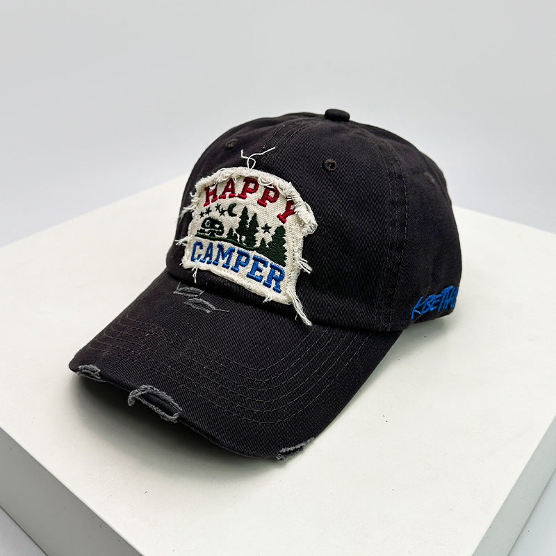 Herre Slitt Brodert Camping Caps Skanto