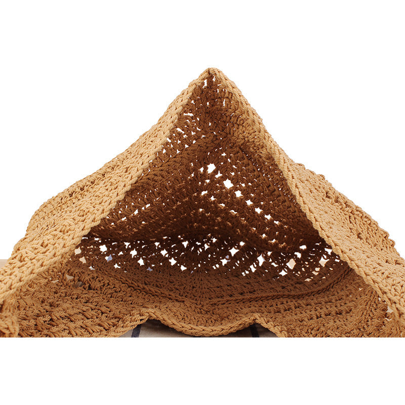 Handbag made of woven natural material with inner pocket Skanto