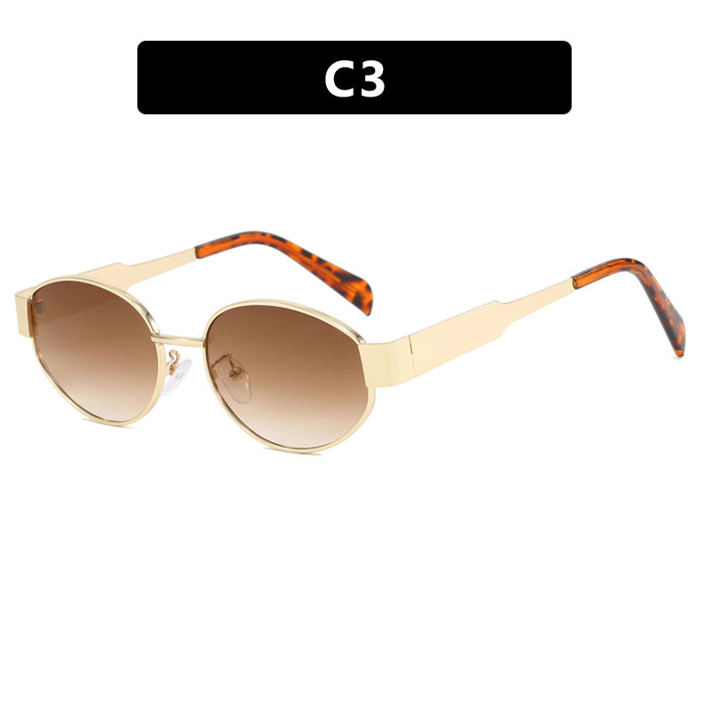 Dame moteriktig solbrille med innovativt geometrisk design Skanto