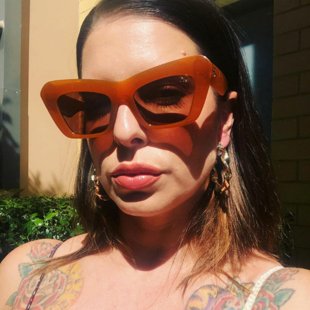 Dame trendy geometriske solbriller Skanto