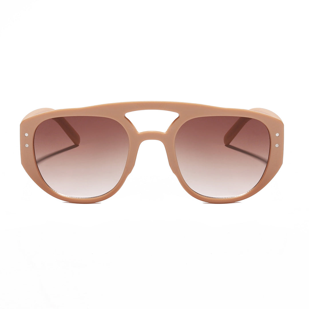 Dame oversized solbrille med moderne, strukturert ramme Skanto