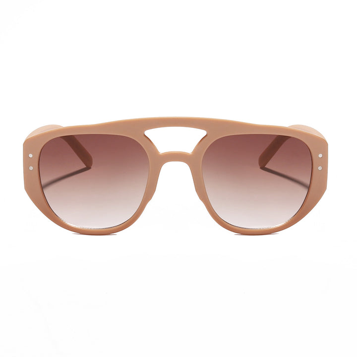 Dame oversized solbrille med moderne, strukturert ramme Skanto
