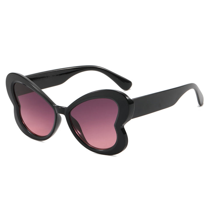 Dame Oversized-solbrille i leken sommerfugl-design Skanto