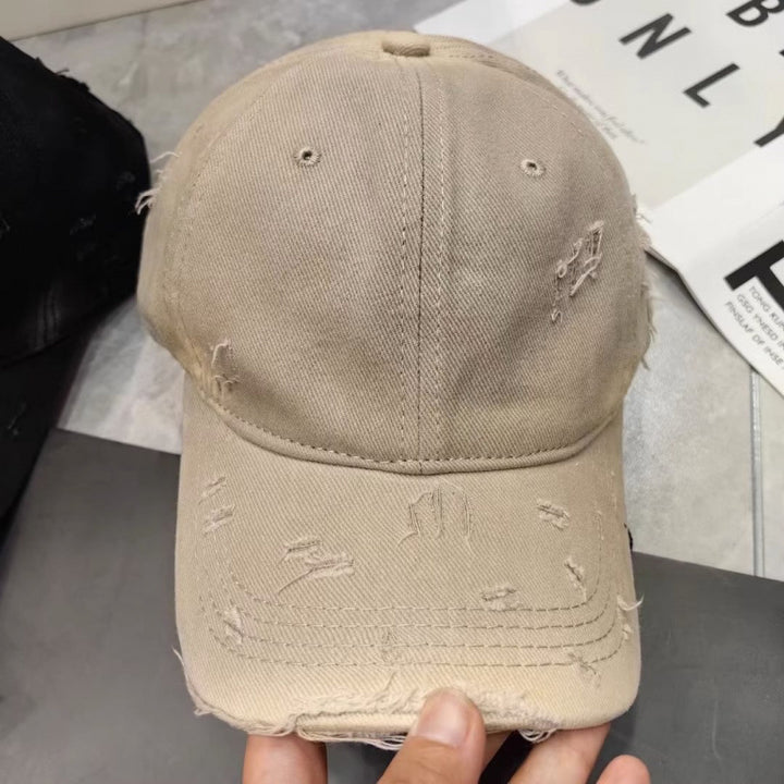 Herre Slitt Denim Baseball Caps Skanto