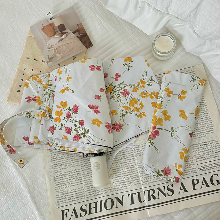 Dame Foldbar solskjerm med blomsterdesign Skanto