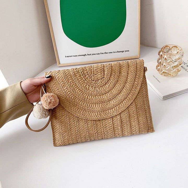Stilig og Håndlaget Clutch-veske Av Naturmateriale Skanto