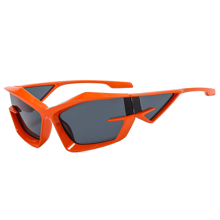 Damer futuristisk solbrille med unikt polygon-design Skanto