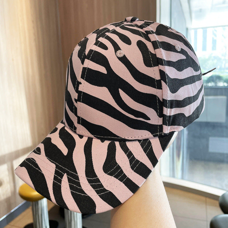 Kvinne Trendy Dyreprint Justerbar Baseball Cap Skanto