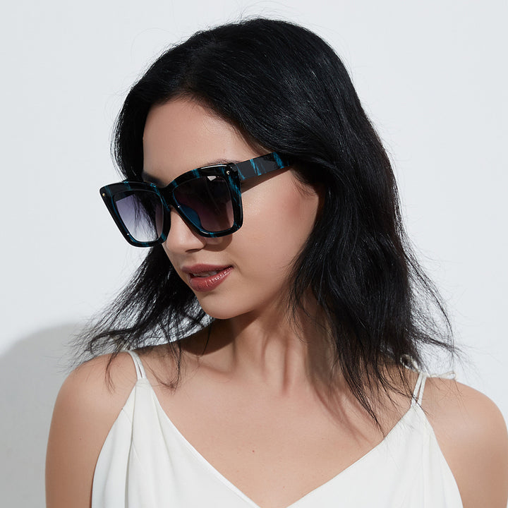 Dame geometrisk oversized solbrille Skanto