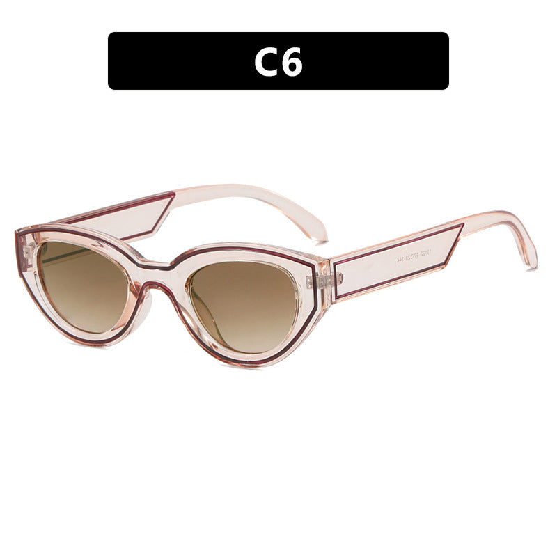 Dame Cat-Eye solbriller med innovativ ramme Skanto