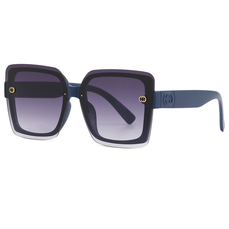 Dame oversized kvadratisk solbrille med elegant ramme Skanto