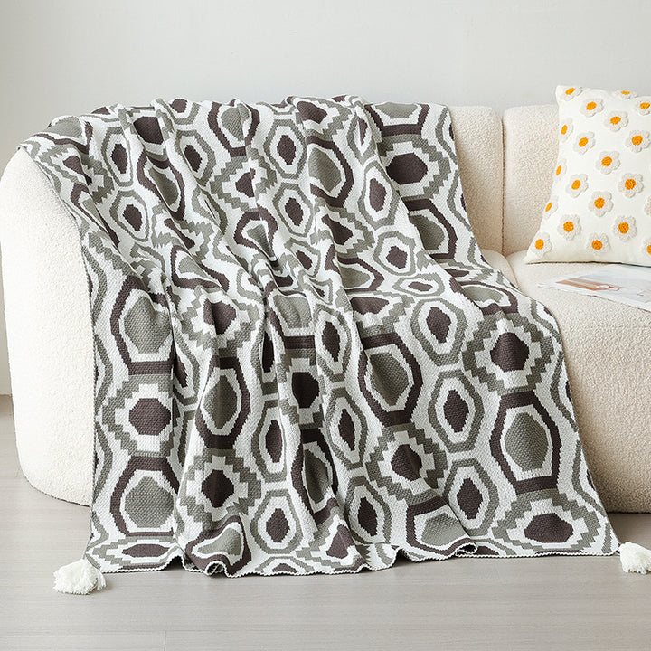 Kvinnes dekorative sengeteppe laget av høykvalitets mikrofiber med unikt design Skanto