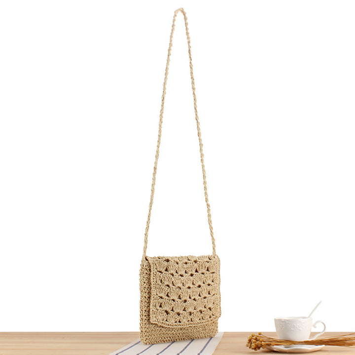 Hand-knotted crossover bag in modern basket weave Skanto