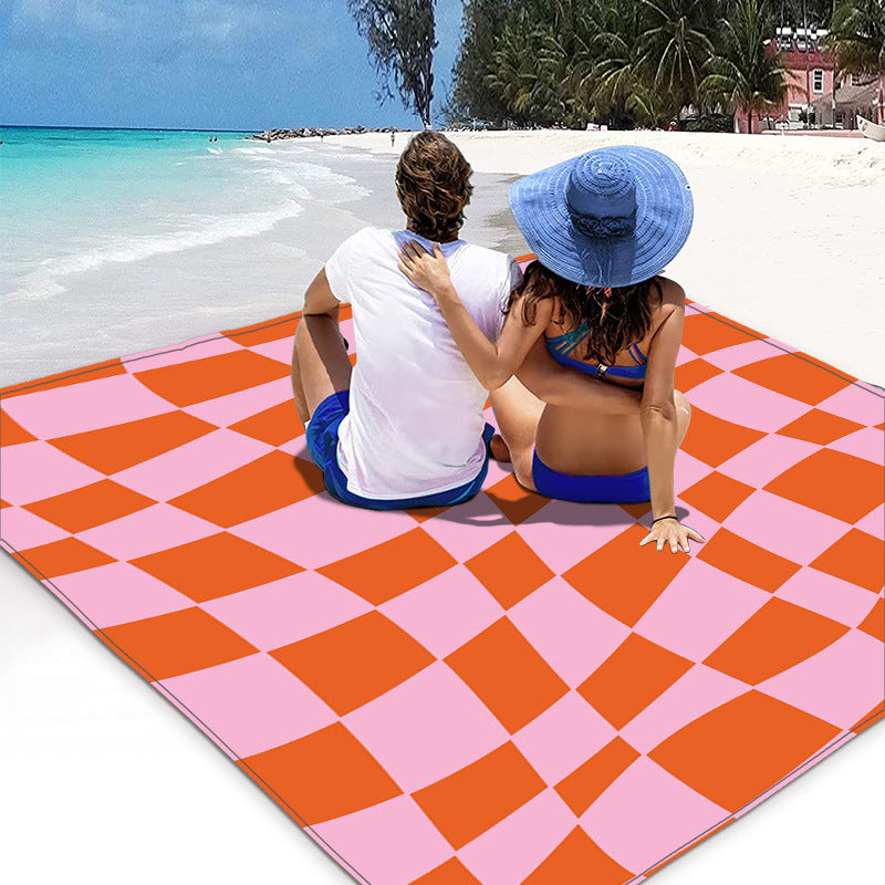 Picknickteppe i maritim design Skanto