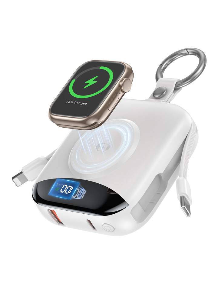 Bærbar Trådløs Powerbank med Innebygd LED-skjerm Skanto