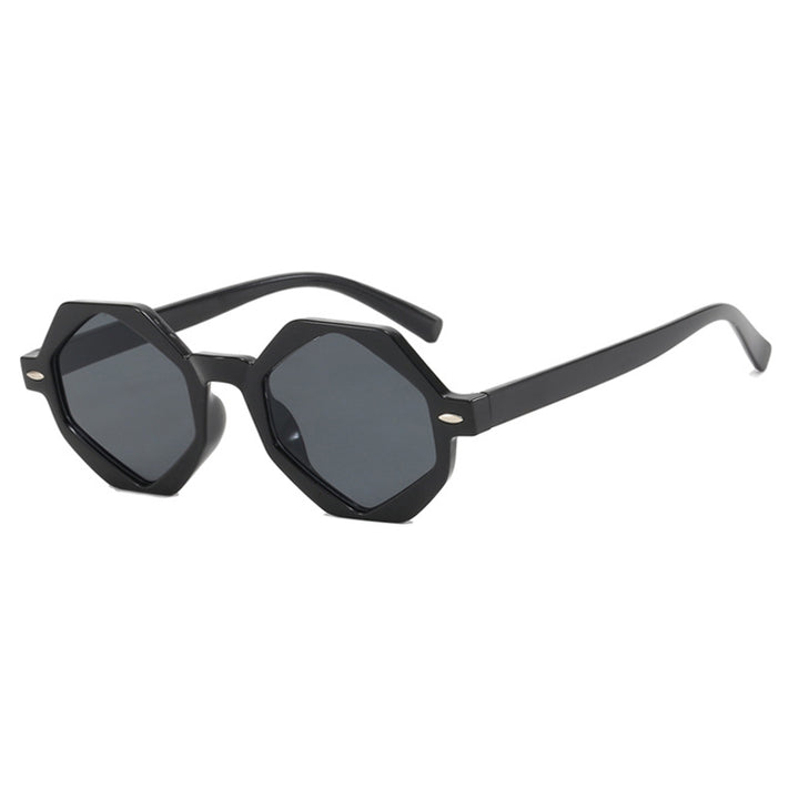 Dame trendig solbrille i moderne åttkant-design Skanto