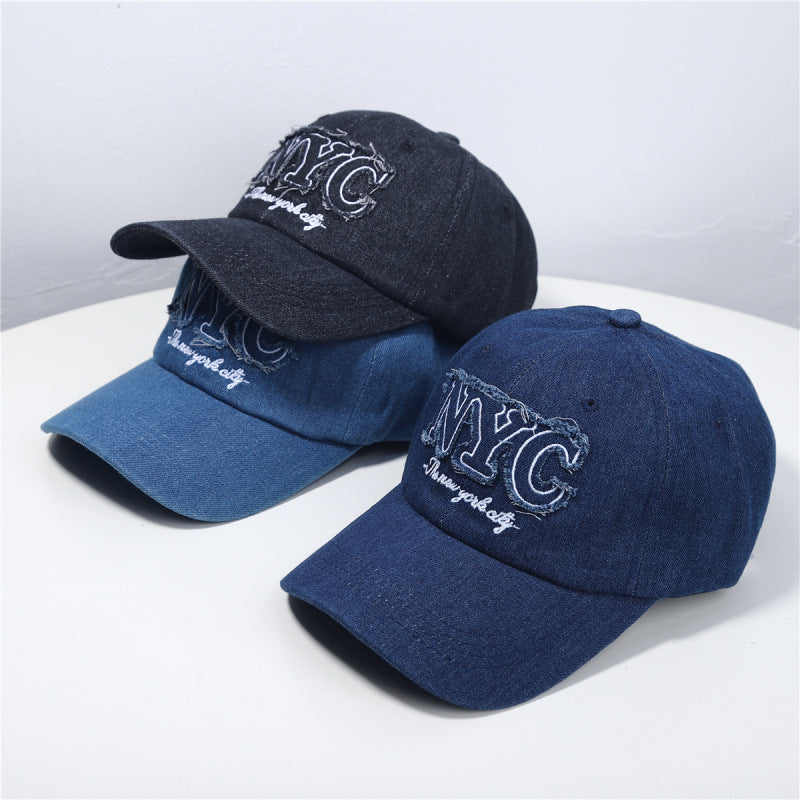 Kvinne Slitt Denim Baseball Caps Skanto 1784084140