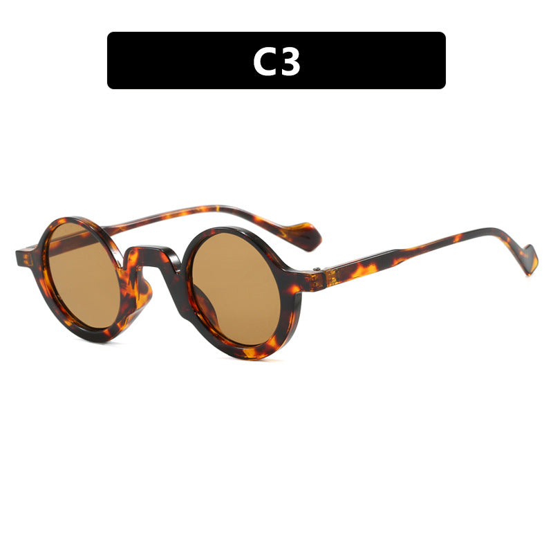 Damer rund solbrille med innovativ design og UV-beskyttelse Skanto