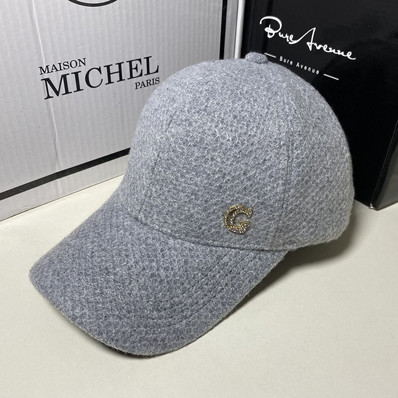 Kvinne Elegant Ullblandings Baseball Cap Skanto
