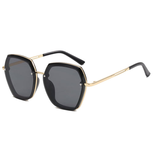 Dame Mote Oversized-solbriller med elegant rammestruktur Skanto