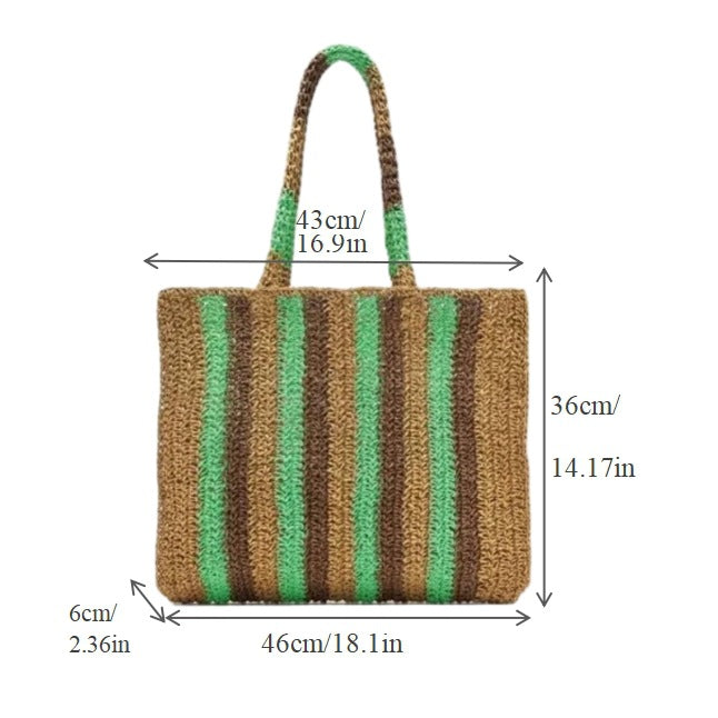 Flettet handlenett med moderne stripe mønster Skanto