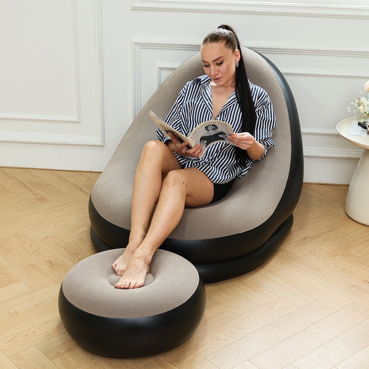 Kvinnenes oppblåsbare komfortsofa med ergonomisk ryggstøtte Skanto