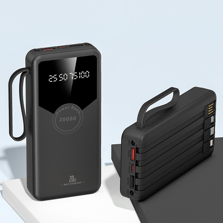 Powerbank med hurtiglading og LED-skjerm Skanto