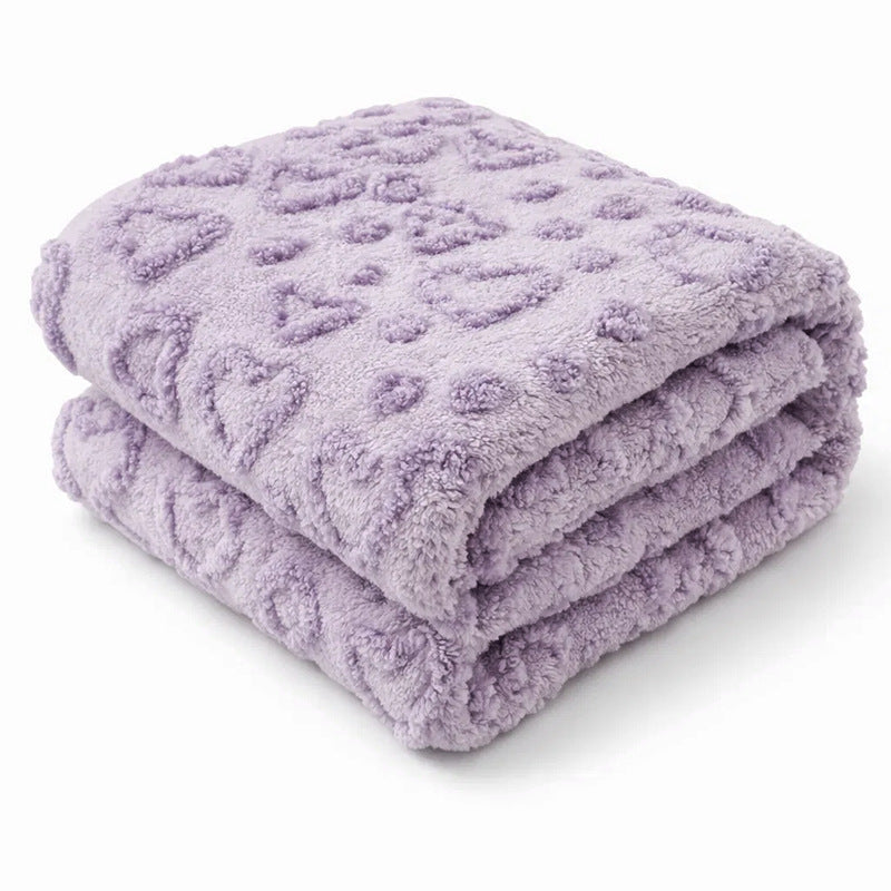 Damer Koselige Fleece-teppe med hjerte-design Skanto