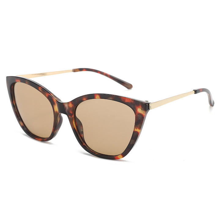 Dame elegant Cat-Eye solbrille med høy kvalitet ramme og UV-beskyttelse Skanto