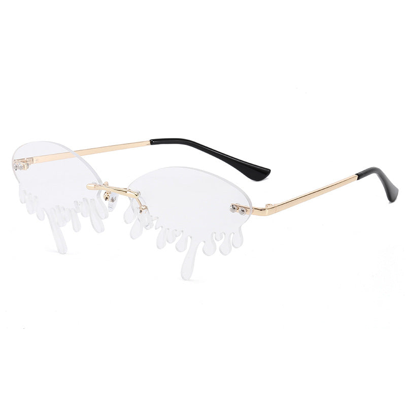 Dame solbrille med kreativ dråpe-design Skanto