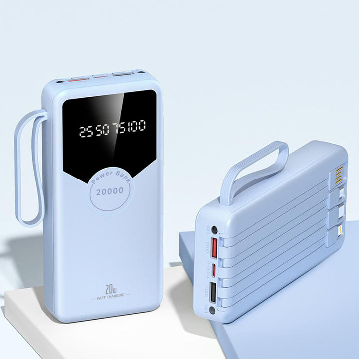 Powerbank med hurtiglading og LED-skjerm Skanto