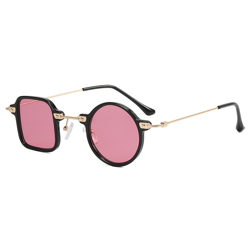 Dame elegant rund hybridbrille med kvadratisk design Skanto