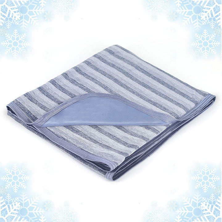 Dame myk og pustende stripe-fleece-teppe Skanto