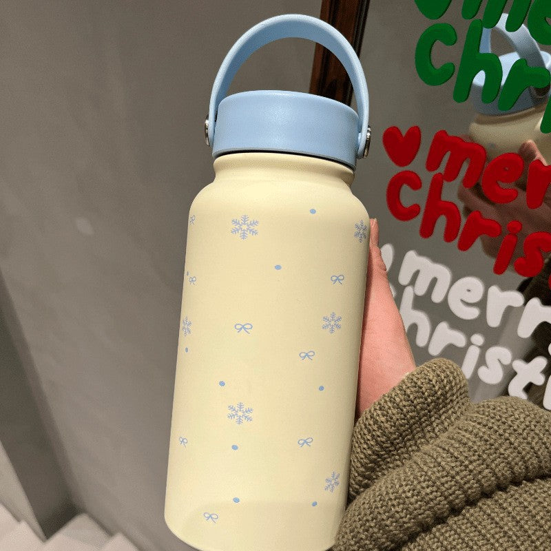 Damen Isoliertrinkflasche mit praktischem Tragegriff und fröhlichem Design Skanto
