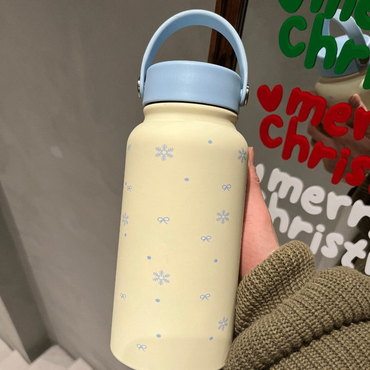Damen Isoliertrinkflasche mit praktischem Tragegriff und fröhlichem Design Skanto