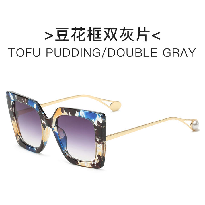 Dame elegant solbrille med geometrisk ramme Skanto
