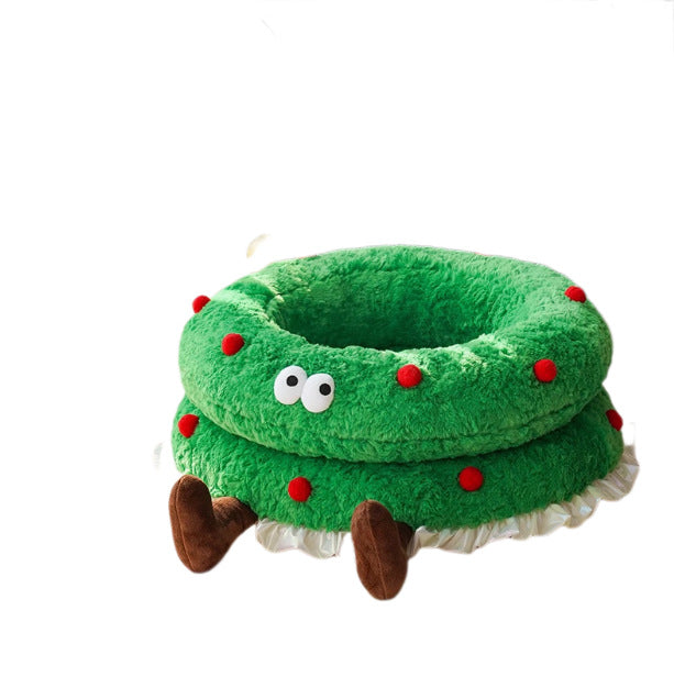 Fluffy Frosk-tema Hundeseng