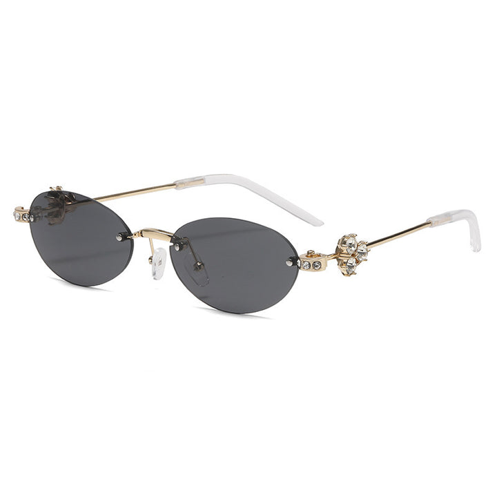 Dame elegant solbrille med geometrisk ramme Skanto